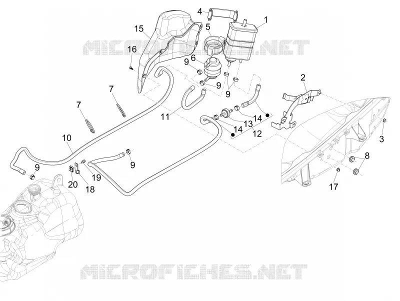 Anti-percolation system PIAGGIO PIAGGIO-SCOOTER 500 MP3 2018  MP3 500 Sport ABS E3-E4