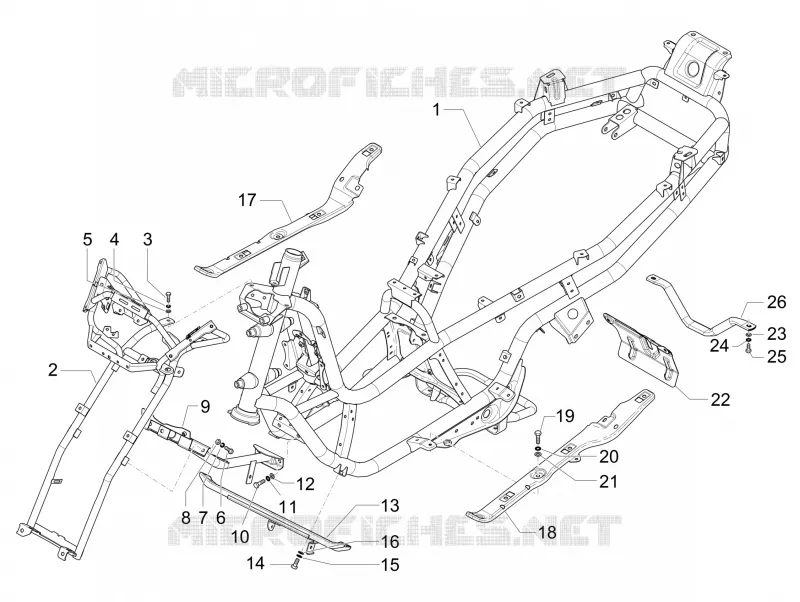 Frame/bodywork PIAGGIO PIAGGIO-SCOOTER 500 MP3 2015  MP3 500 Business ABS E3-E4