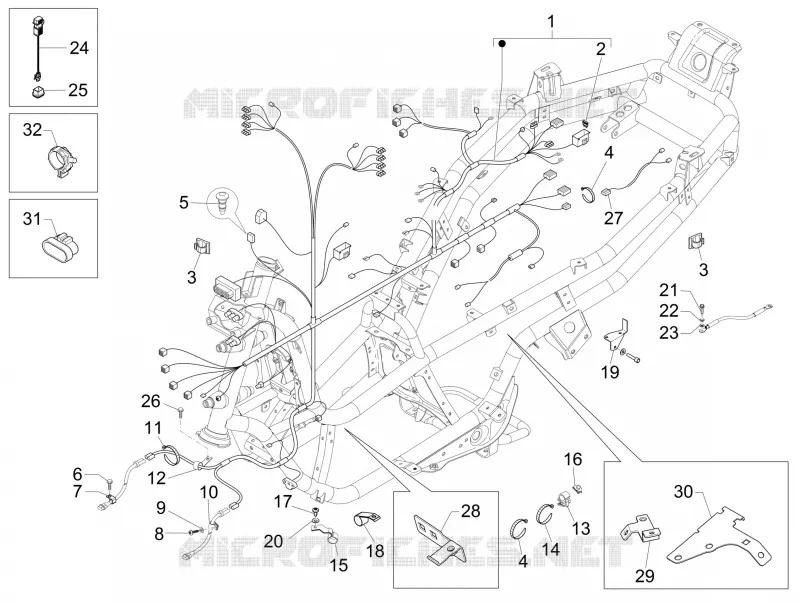 Main cable harness PIAGGIO PIAGGIO-SCOOTER 500 MP3 2017  MP3 500 Sport ABS E3-E4