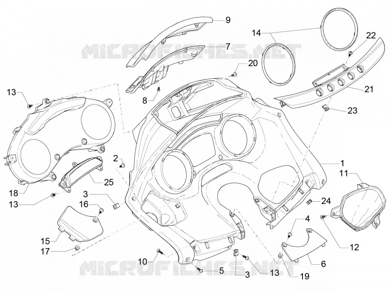 Meter combination - Cruscotto PIAGGIO PIAGGIO-SCOOTER 500 MP3 2018  MP3 500 Business ABS E3-E4