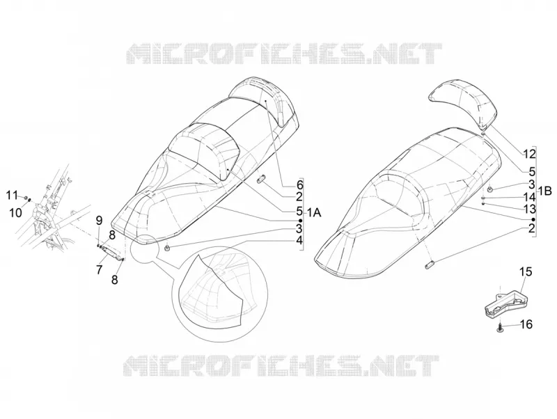 Saddle/seats PIAGGIO PIAGGIO-SCOOTER 500 MP3 2016  MP3 500 Business ABS E3-E4