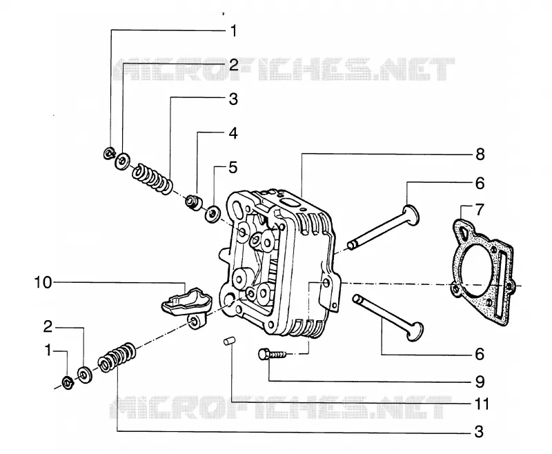 Cylinder head - valves PIAGGIO PIAGGIO-SCOOTER 125 HEXAGON 2000  HEXAGON LX4