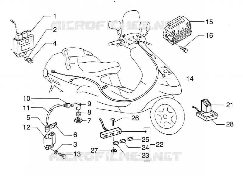 Electrical systems PIAGGIO PIAGGIO-SCOOTER 125 HEXAGON 2000  HEXAGON LX4