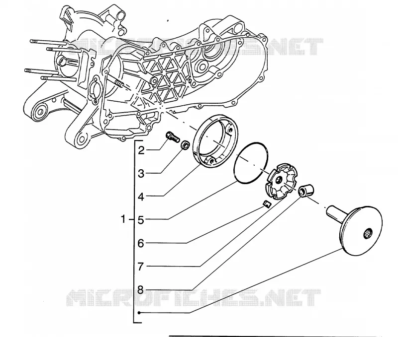 Half-pulley assy., driving PIAGGIO PIAGGIO-SCOOTER 125 HEXAGON 2000  HEXAGON LX4