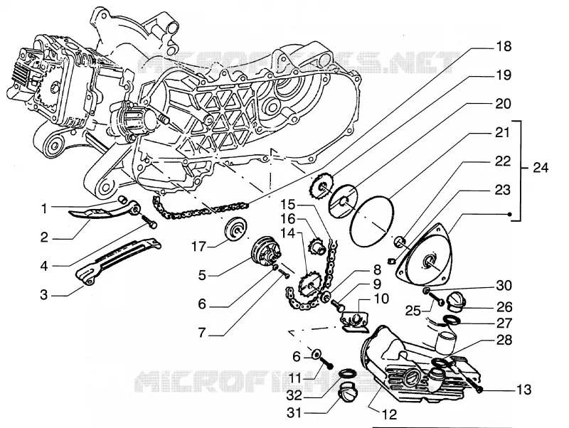 Oil pump PIAGGIO PIAGGIO-SCOOTER 125 HEXAGON 2000  HEXAGON LX4