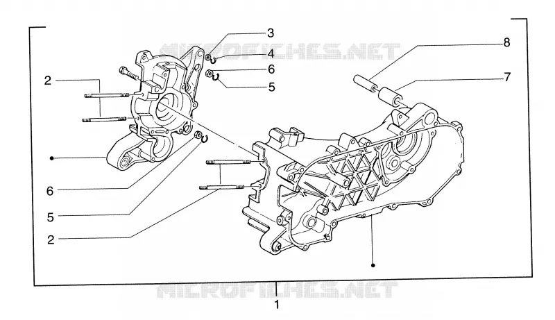 Crank-case PIAGGIO PIAGGIO-SCOOTER 125 SKIPPER Other year  Skipper 125