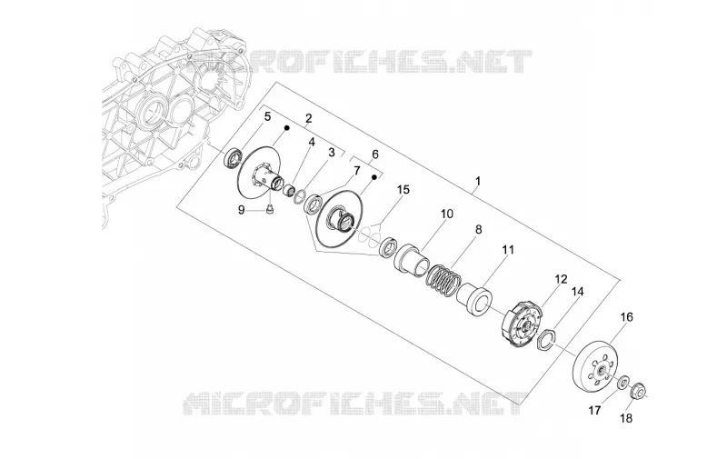 Driven pulley PIAGGIO PIAGGIO-SCOOTER 150 LIBERTY 2012  Liberty 4T 2V ie E3 PTT