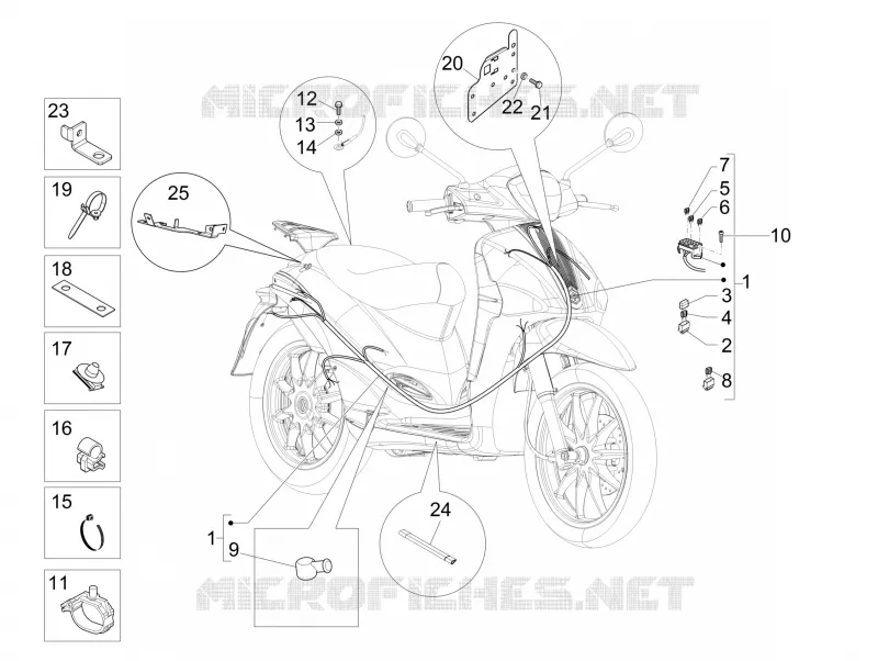 Main cable harness PIAGGIO PIAGGIO-SCOOTER 150 LIBERTY 2014  Liberty 4T 3V ie LEM