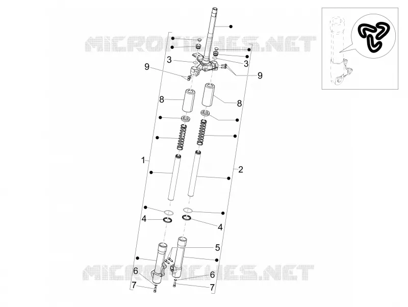 Fork's components (Wuxi Top) PIAGGIO PIAGGIO-SCOOTER 150 LIBERTY 2013  Liberty 4T 3V ie LEM