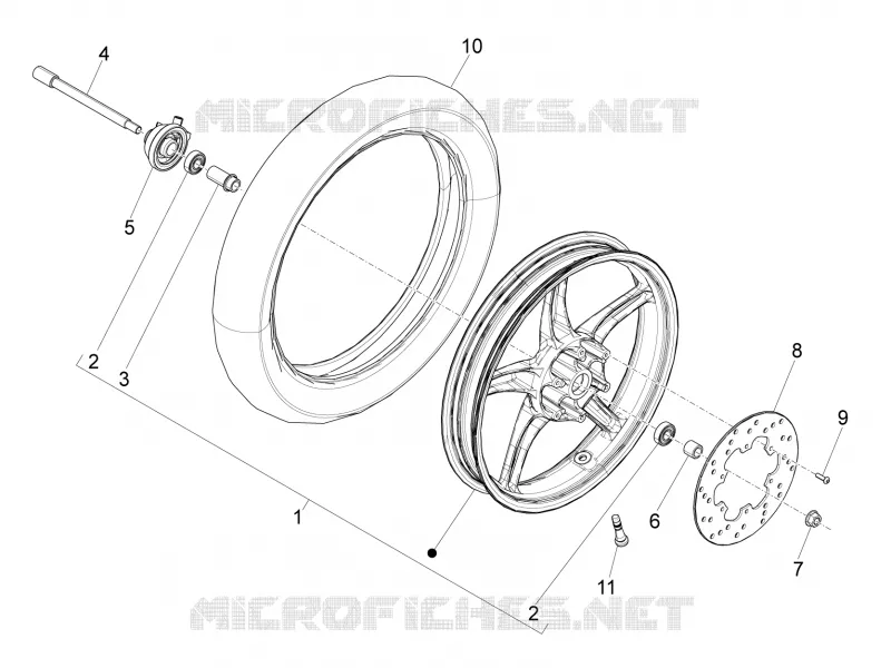 Front wheel PIAGGIO PIAGGIO-SCOOTER 150 LIBERTY 2013  Liberty 4T 3V ie LEM