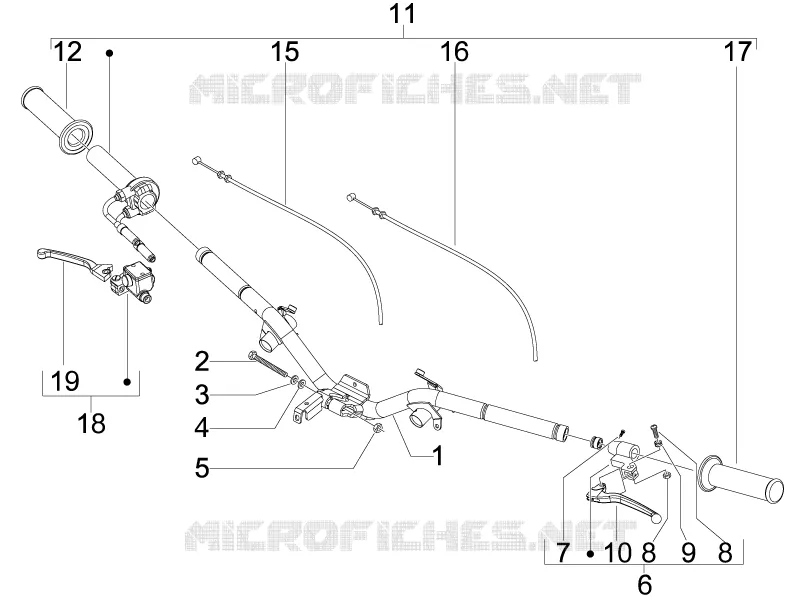 Handlebars - Master cil. PIAGGIO PIAGGIO-SCOOTER 150 LIBERTY 2008  Liberty 4T E3