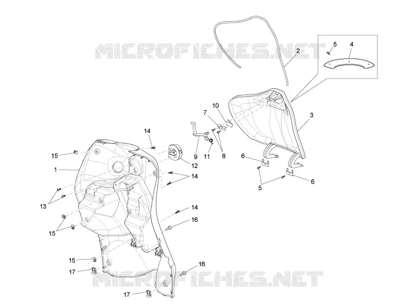 Front glove-box - Knee-guard panel PIAGGIO PIAGGIO-SCOOTER 150 LIBERTY 2009  Liberty 4T E3 MOC