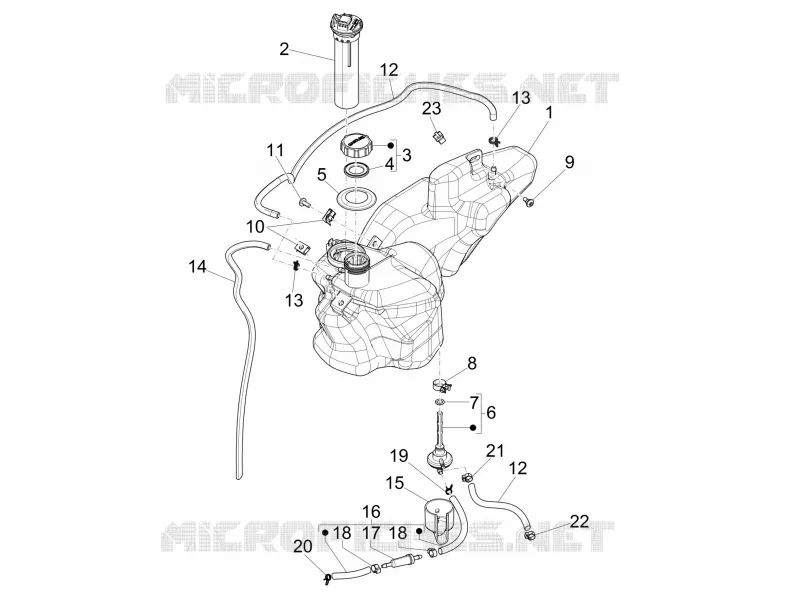 Fuel tank PIAGGIO PIAGGIO-SCOOTER 150 LIBERTY 2012  Liberty 4T E3 MOC