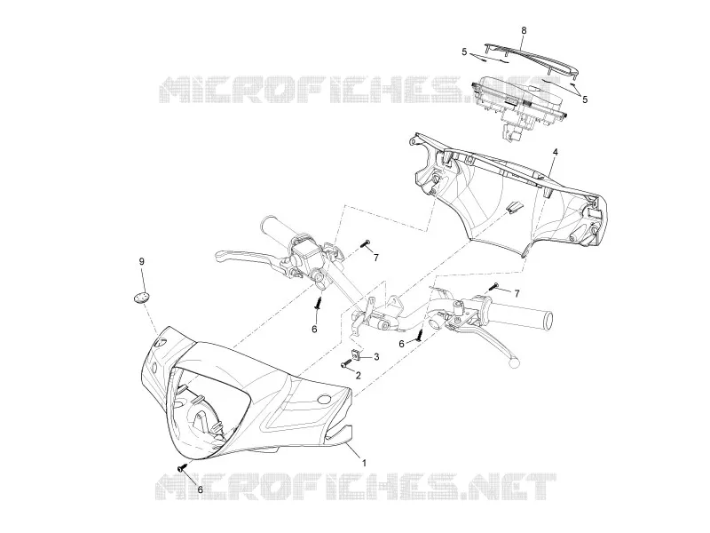 Handlebars coverages PIAGGIO PIAGGIO-SCOOTER 150 LIBERTY 2010  Liberty 4T E3 MOC
