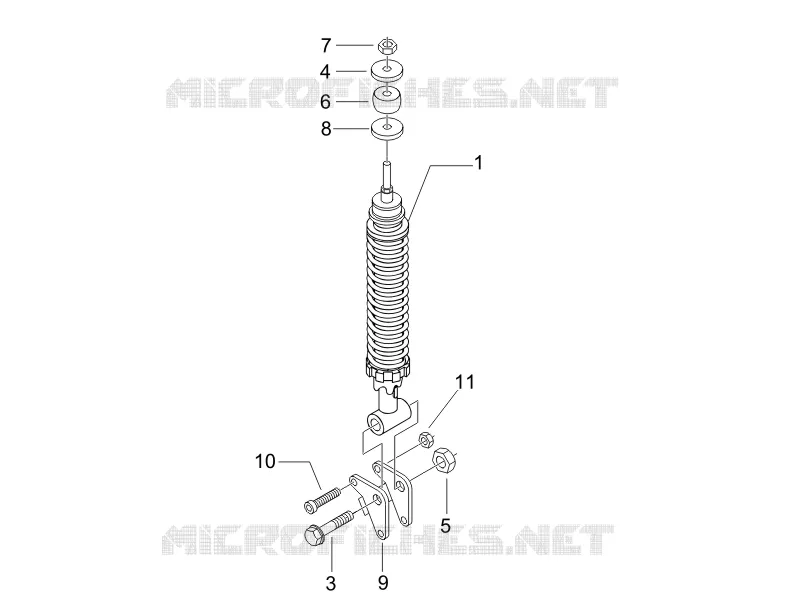 Rear suspension - Shock absorber/s PIAGGIO PIAGGIO-SCOOTER 150 LIBERTY 2012  Liberty 4T E3 MOC