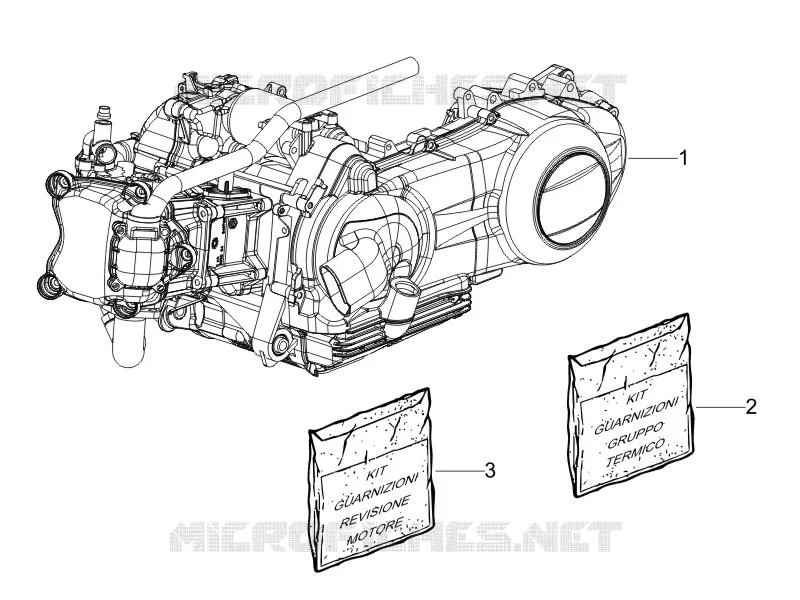 Engine, assembly PIAGGIO PIAGGIO-SCOOTER 150 LIBERTY 2008  Liberty 4T Sport E3