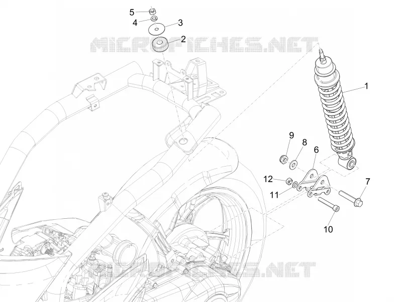 Rear suspension - Shock absorber/s PIAGGIO PIAGGIO-SCOOTER 150 LIBERTY 2016  Liberty iGet 4T 3V ie ABS