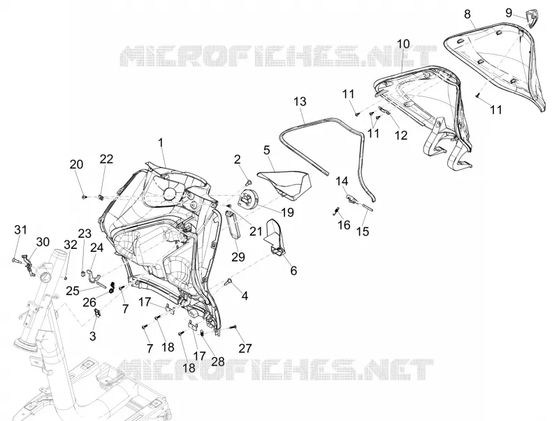 Front glove-box - Knee-guard panel PIAGGIO PIAGGIO-SCOOTER 150 LIBERTY 2017  Liberty iGet 4T 3V ie ABS