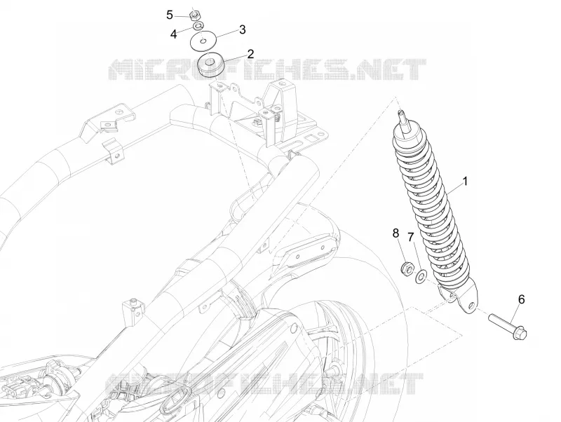 Rear suspension - Shock absorber/s PIAGGIO PIAGGIO-SCOOTER 50 LIBERTY 2018  Liberty iGet 4T 3V 25km/h E4 no abs