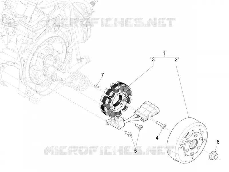 Flywheel magneto PIAGGIO PIAGGIO-SCOOTER 50 NRG 2018  NRG Power 50 H2O