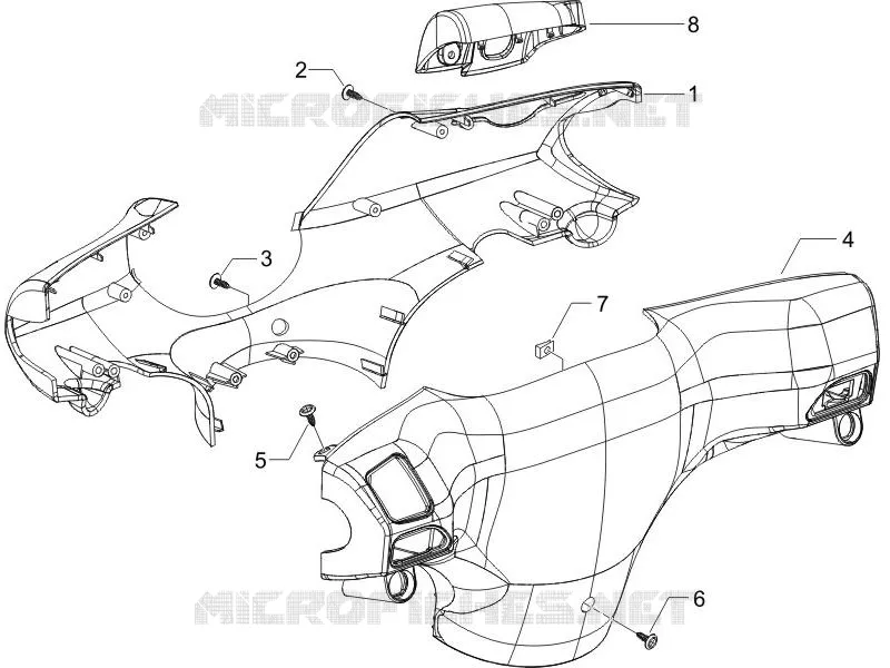 Handlebars coverages PIAGGIO PIAGGIO-SCOOTER 50 ZIP 2018  Zip 50 4T 25Km/h E4