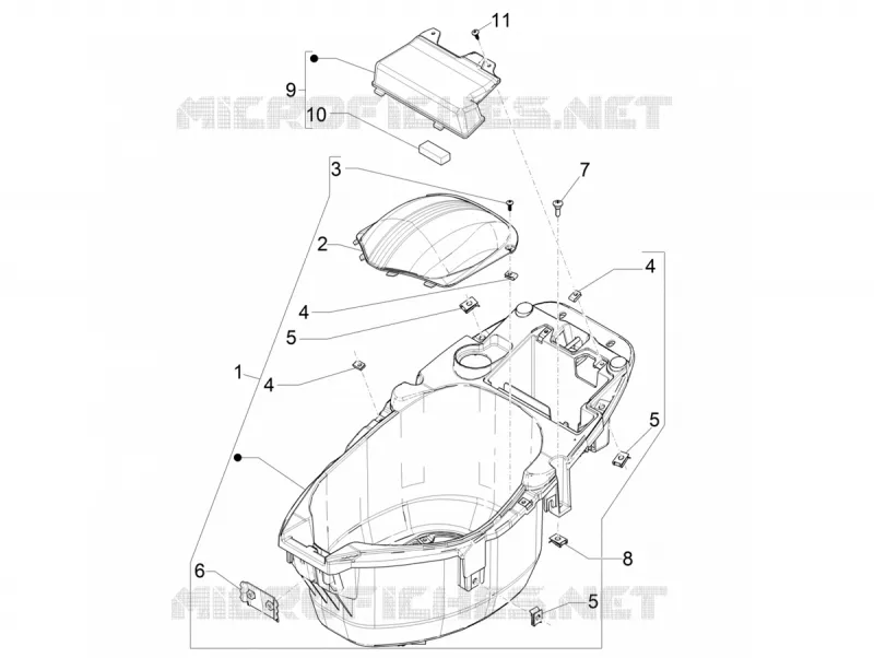 Helmet huosing - Undersaddle PIAGGIO PIAGGIO-SCOOTER 50 ZIP 2018  Zip 50 4T 25Km/h E4