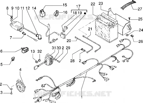 Electric devices-battery GILERA GILERA-SCOOTER 50 EAGLET 1999  Eaglet
