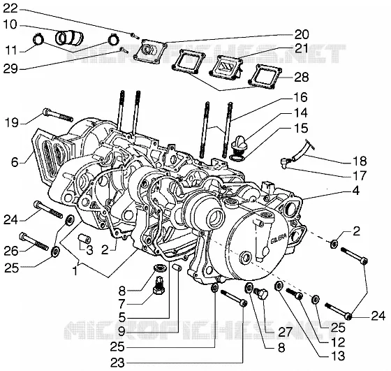 Crankcase GILERA GILERA-SCOOTER 50 H@k 2001  H@k