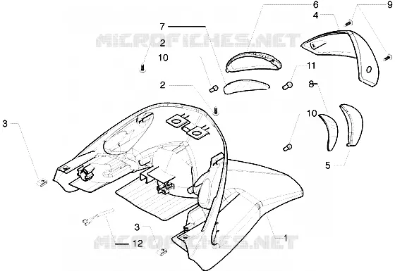 Rear protection-Tail lamp GILERA GILERA-SCOOTER 50 ICE 2001  ICE