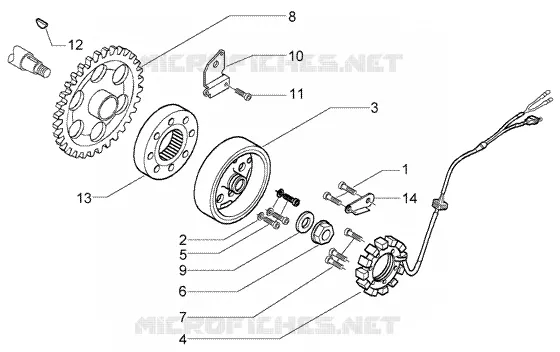 Flywheel Magneto GILERA GILERA-SCOOTER 500 NEXUS 2005  Nexus 500