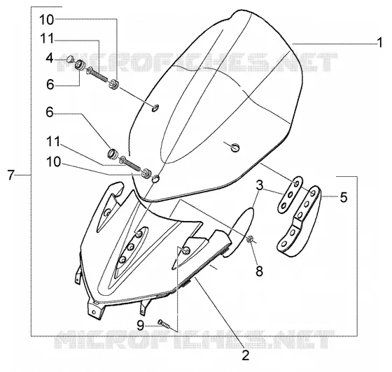 Windscreen GILERA GILERA-SCOOTER 500 NEXUS 2003  Nexus 500