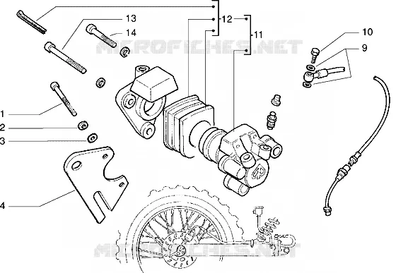 Rear brake caliper GILERA GILERA-SCOOTER 50 RK 1998  RK 50