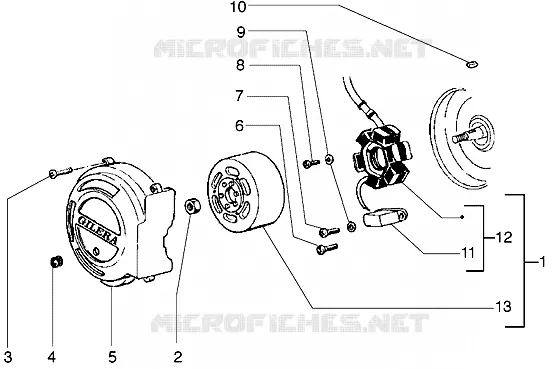 Flywheel magneto GILERA GILERA-SCOOTER 50 RUNNER 1998  Runner