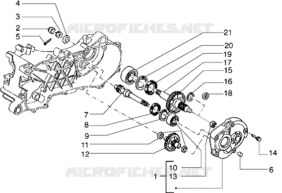 Rear wheel shaft GILERA GILERA-SCOOTER 50 RUNNER 1998  Runner