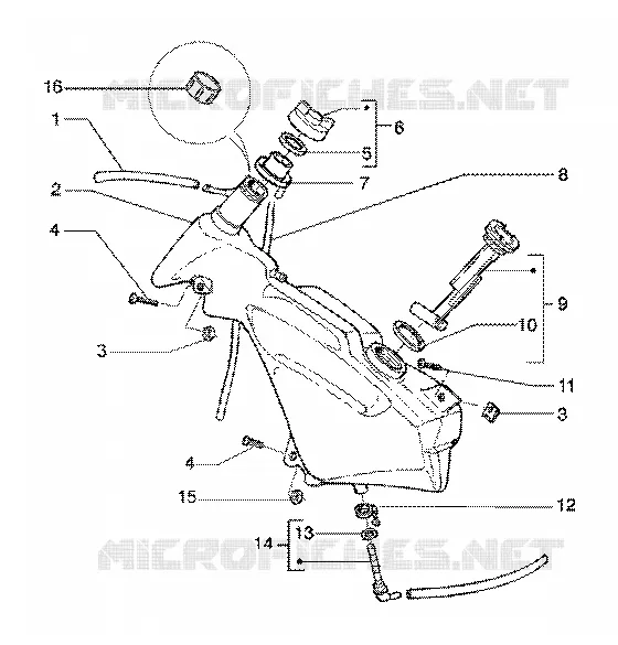 Fuel tank GILERA GILERA-SCOOTER 125 RUNNER 2002  Runner 125 FX 2T