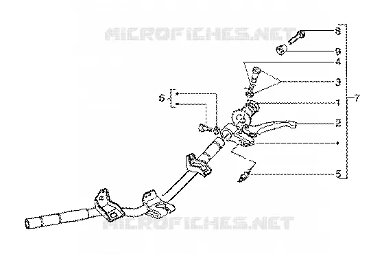 Handlebars component parts GILERA GILERA-SCOOTER 125 RUNNER 2002  Runner 125 FX 2T