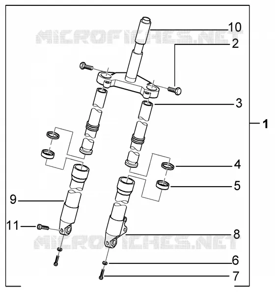Fork GILERA GILERA-SCOOTER 125 RUNNER 2003  Runner 125 VX 4T
