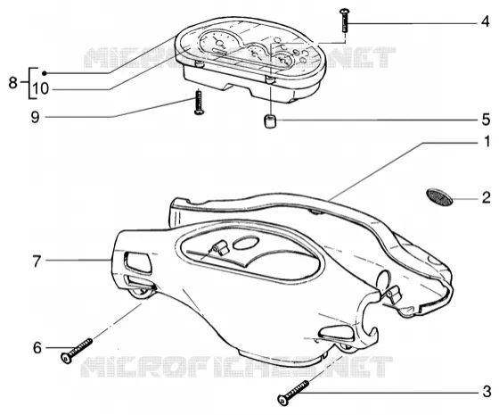 Speedometers kms.-handlebar covers GILERA GILERA-SCOOTER 125 RUNNER 2002  Runner 125 VX 4T