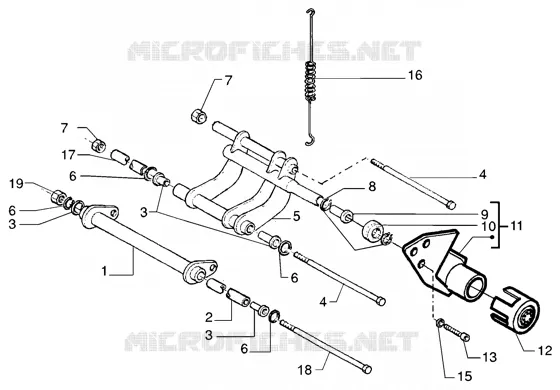 Swinging arm GILERA GILERA-SCOOTER 125 RUNNER 2002  Runner 125 VX 4T