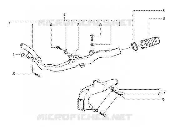 Belt cooling tube-iintake tube GILERA GILERA-SCOOTER 180 RUNNER 2000  Runner 180 FXR 2T