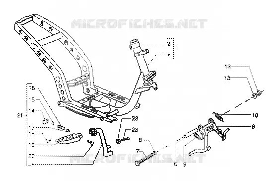 Chasis-central stand GILERA GILERA-SCOOTER 180 RUNNER 2002  Runner 180 FXR 2T