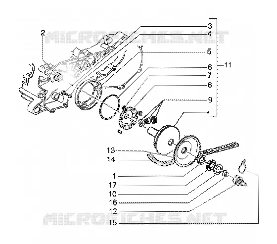 Driving pulley GILERA GILERA-SCOOTER 180 RUNNER 2002  Runner 180 FXR 2T