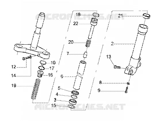 Showa front fork component parts GILERA GILERA-SCOOTER 180 RUNNER 2000  Runner 180 FXR 2T