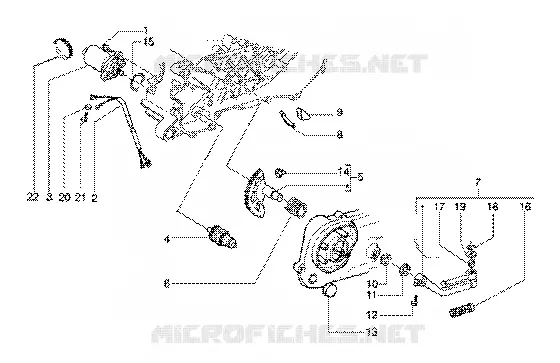 Starting motor-starter lever GILERA GILERA-SCOOTER 180 RUNNER 2000  Runner 180 FXR 2T