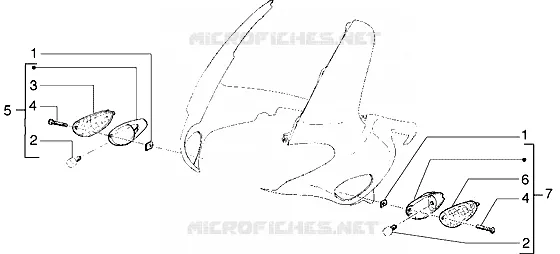 Front direction indicators GILERA GILERA-SCOOTER 180 RUNNER 2004  Runner 180 VXR