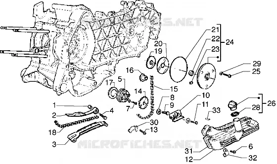 Pump group - Oil pan GILERA GILERA-SCOOTER 180 RUNNER 2004  Runner 180 VXR