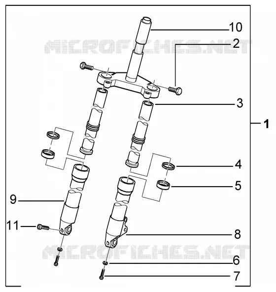 Fork GILERA GILERA-SCOOTER 200 RUNNER 2002  Runner 200 VXR 4T