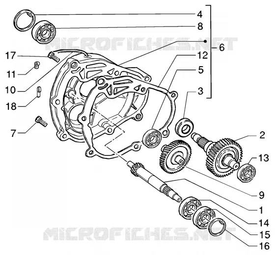 Rear wheel shaft GILERA GILERA-SCOOTER 200 RUNNER 2003  Runner 200 VXR 4T
