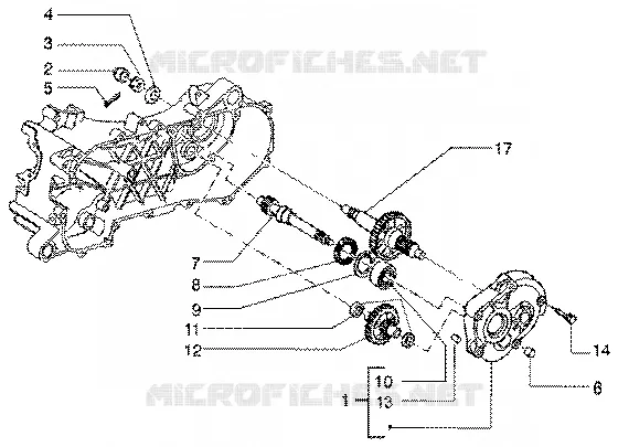 Rear wheel shaft GILERA GILERA-SCOOTER 50 RUNNER 2002  Runner 50 SP