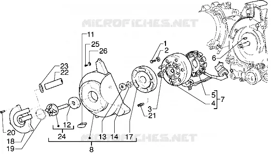 Flywheel magneto GILERA GILERA-SCOOTER 125 RUNNER 2002  Runner VX